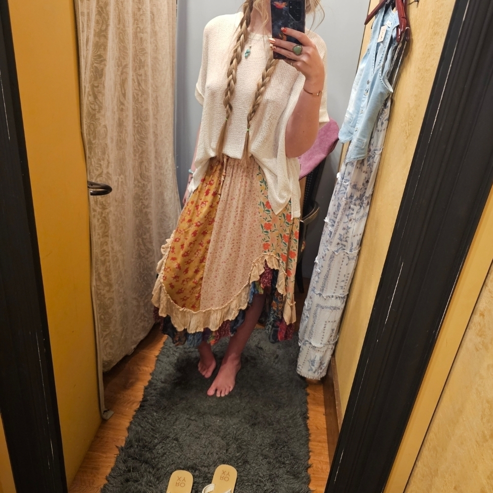 Floral Patchwork Skirt